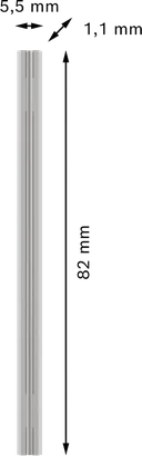 Cuchilla cepilladora Bosch PRO 82 x 5,5 x 1,1 mm.